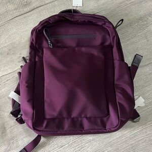 eBags Belcourt Laptop RFID Travel Backpack Deep Plum NEW w Tag